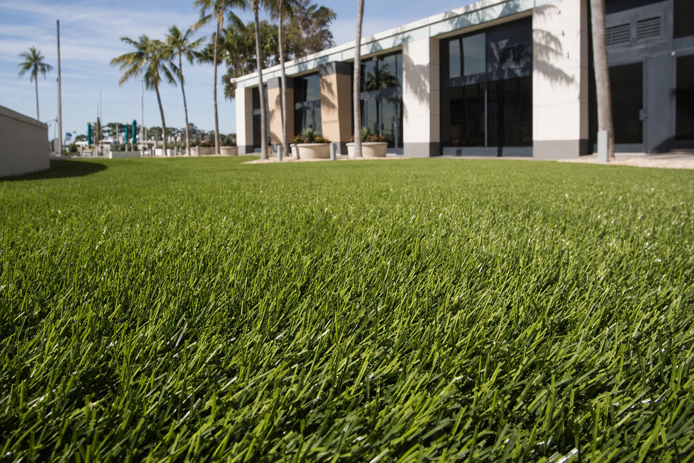 Commercial turf installation