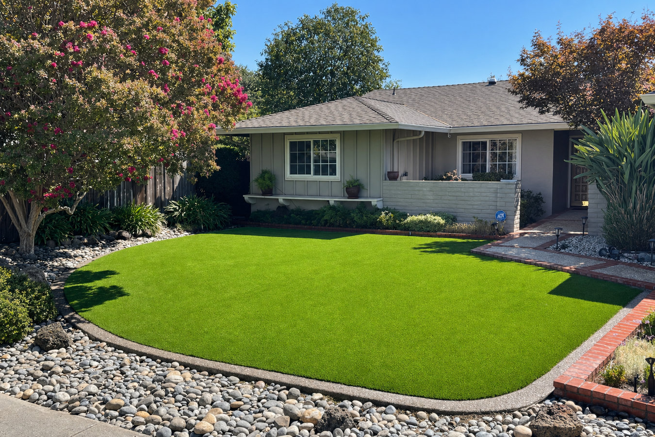 Residential turf installation